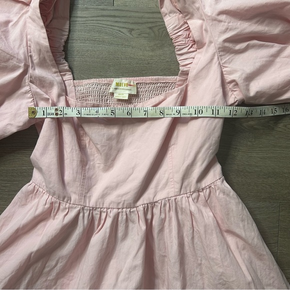 ANTHROPOLOGIE Pink Maeve Puff-Sleeve Smocked Mini Dress - Picture 7 of 17